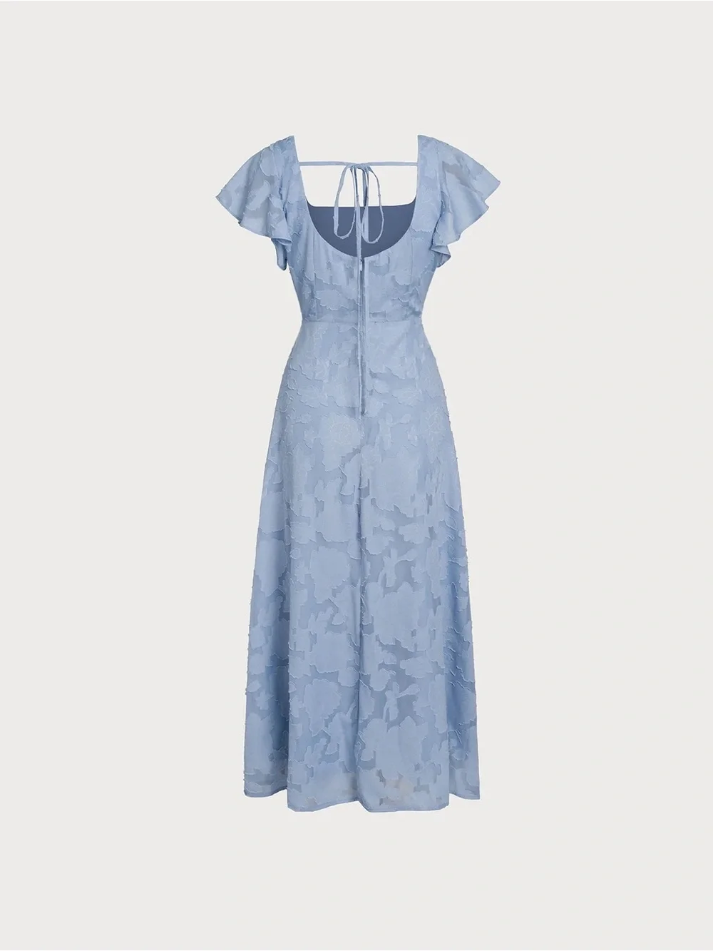 RIHOAS | Dresses | Rihoas Blue Floral Square Neck Midi Dress | Poshmark